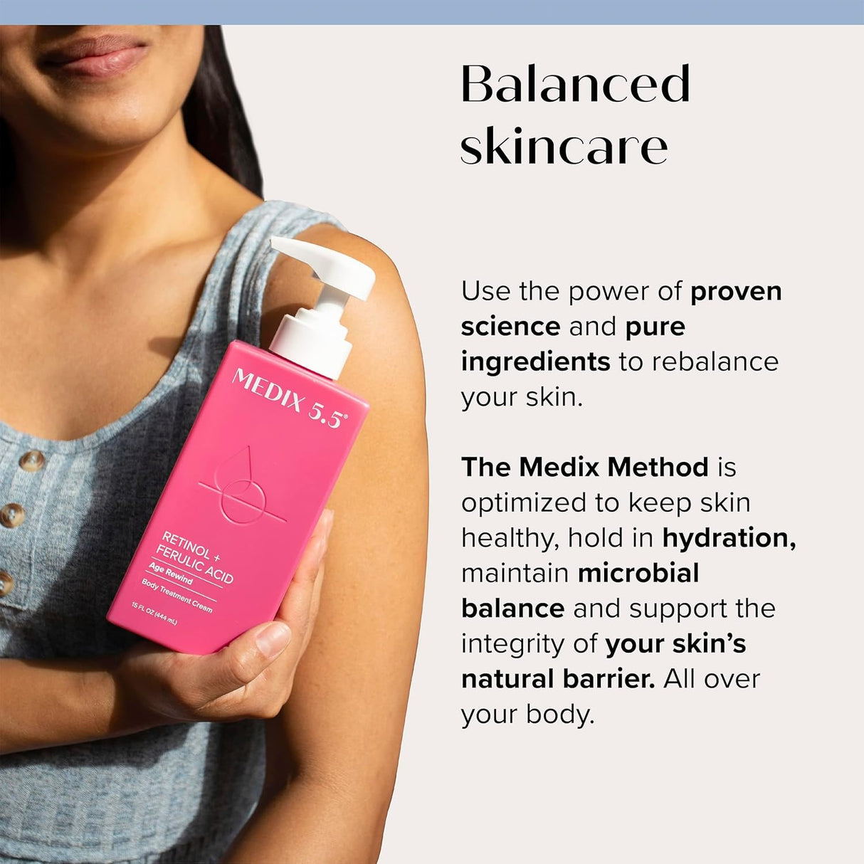 Crema corporal de retinol + loción de vitamina C Medix 5.5