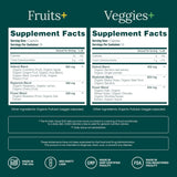 Suplemento Orgánico de Frutas y Verduras - 180 Cápsulas Veganas