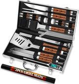 Set de Utensilios para Barbacoa ROMANTICIST 30pcs, Acero Inoxidable