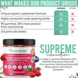 180 Gummies Magnesio Glycinato con Ashwagandha, Sin Azúcar