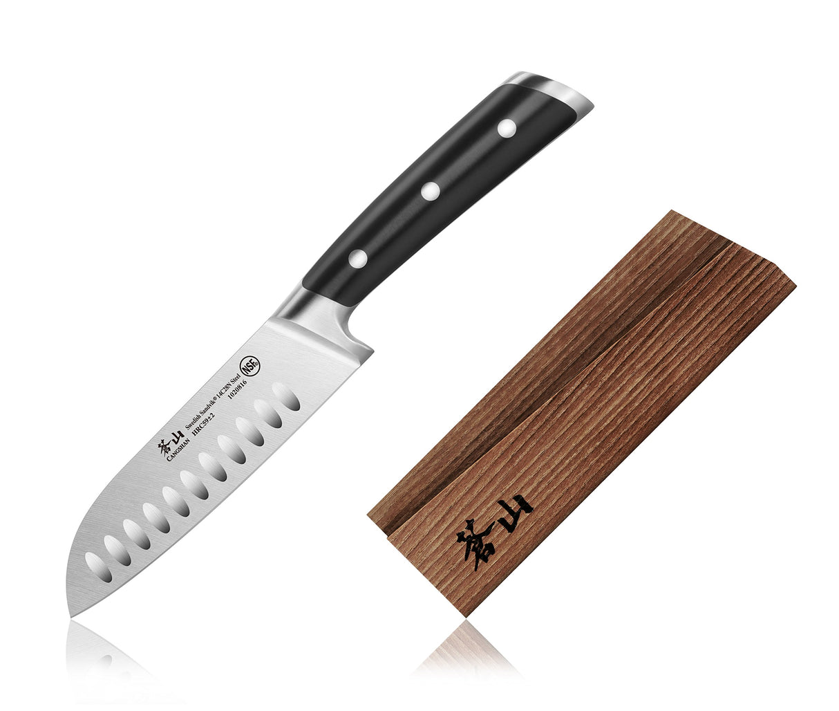 Juego de cuchillos y funda de madera S