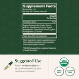 Gotas Orgánicas de Ashwagandha - Global Healing, KSM-66, 2 Fl Oz