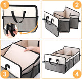 Organizador de Maletero Plegable, Multi-Bolsillos para Sedan