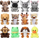 12 Piezas Mini Animales de Peluche - Juguetes de Fiesta