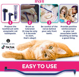 Cepillo de dientes para gatos de doble cara