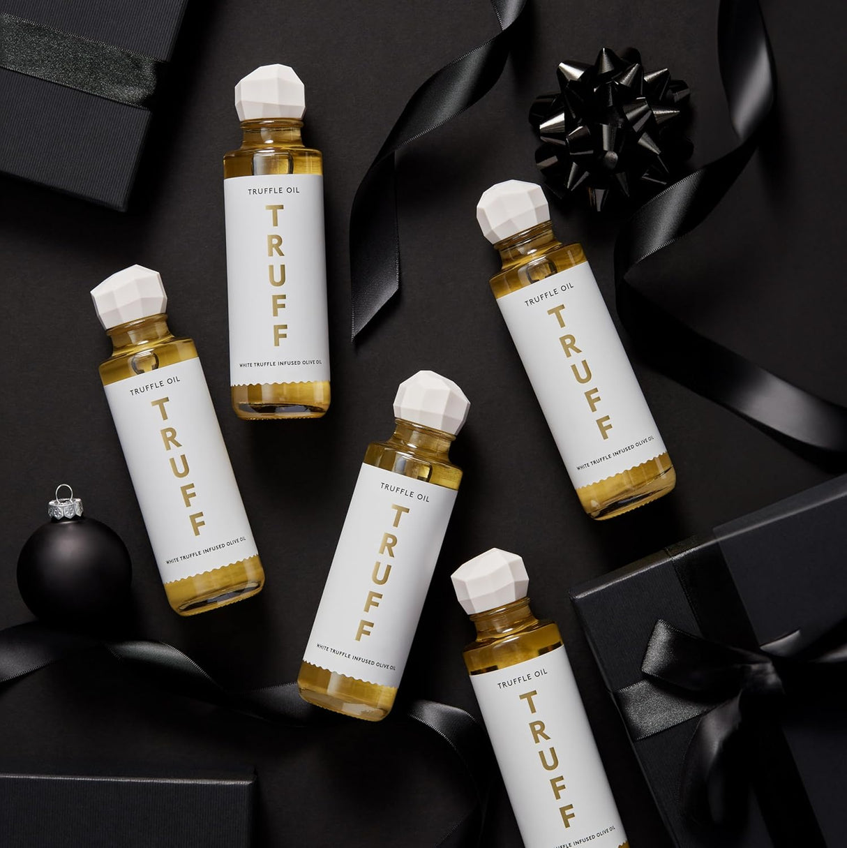 TRUFF Juego de regalo de trufa blanca, aceite de trufa blanca y salsa picante, paquete de 2 unidades