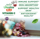 Vitamin C Gummies Kids | Lifeable | 250mg, Vegan, GMO-Free, Chewable | 90u