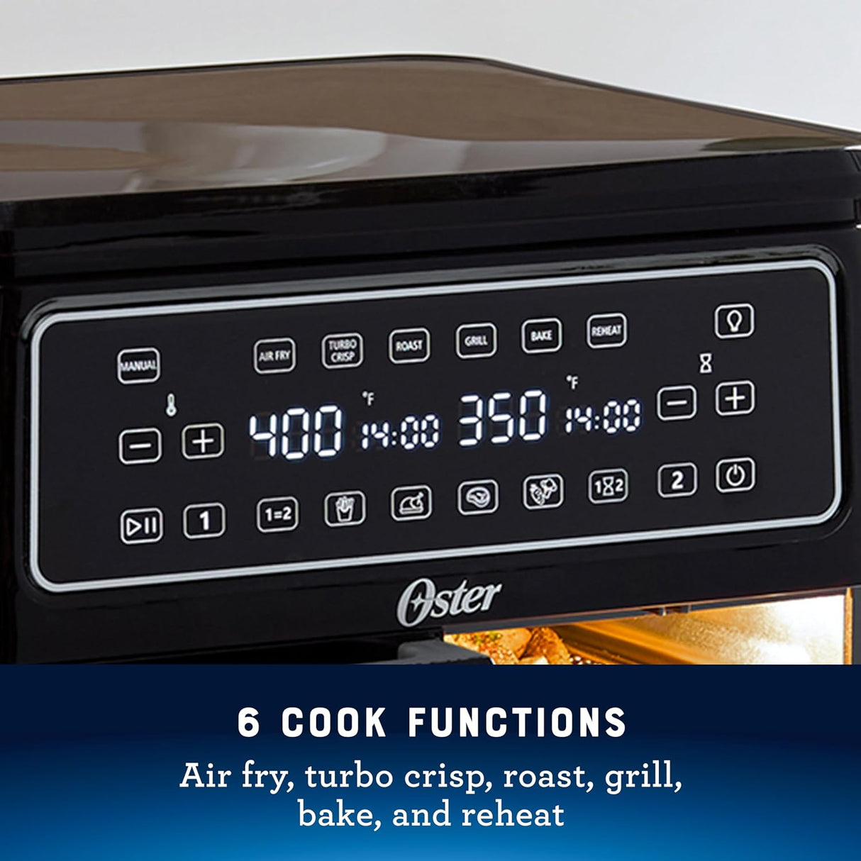 Freidora de Aire Oster 11 Qt, Doble Zona, 6 Funciones, Modelo 11Q