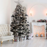 Navidad Adornos Transparentes, 24ct, Decorativas y Resistentes