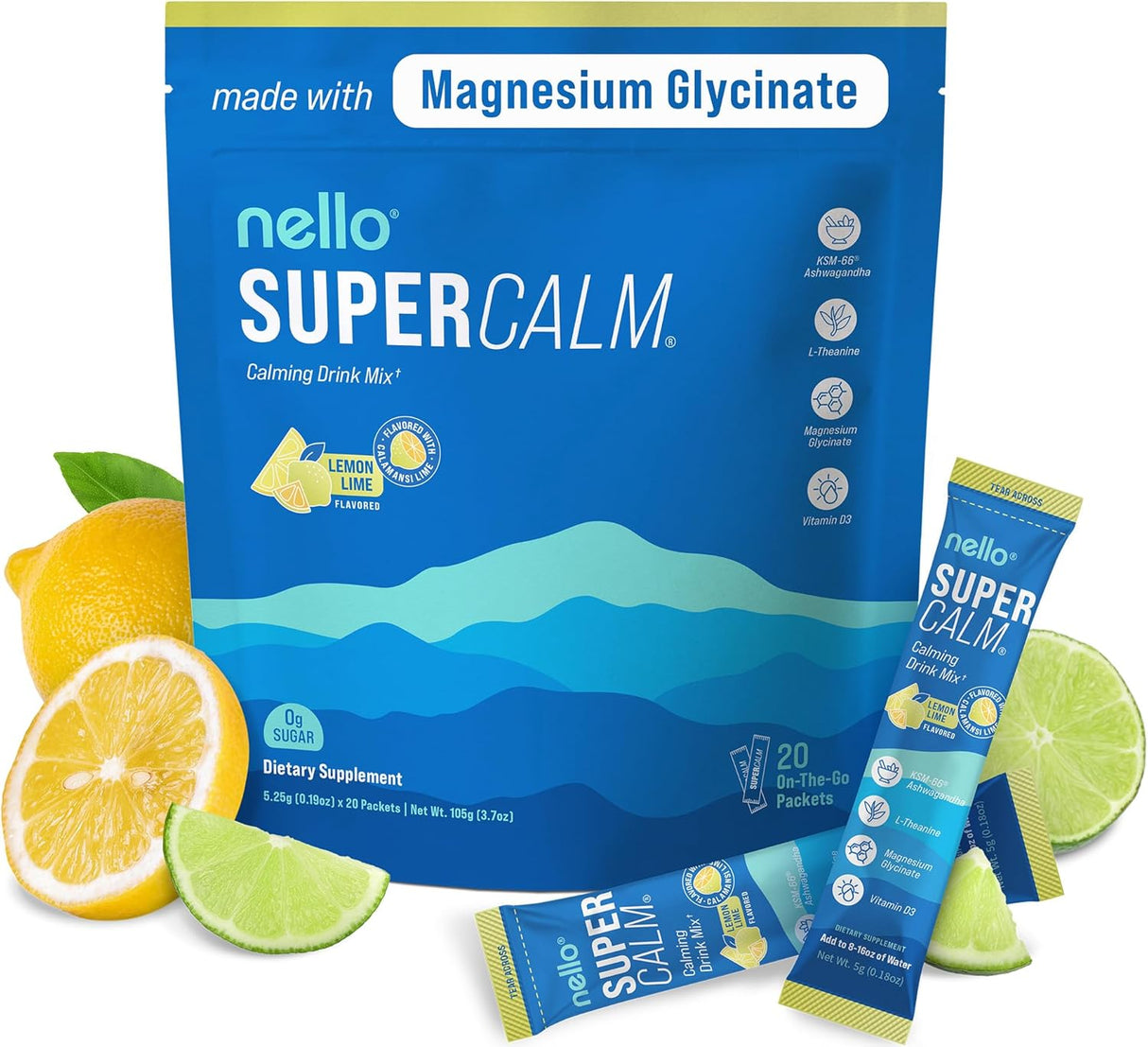 Nello Supercalm Mix - Ashwagandha, Magnesio y L-Theanina