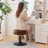 Taburete de Maquillaje de Cuero Sintético, Estilo Mid-Century