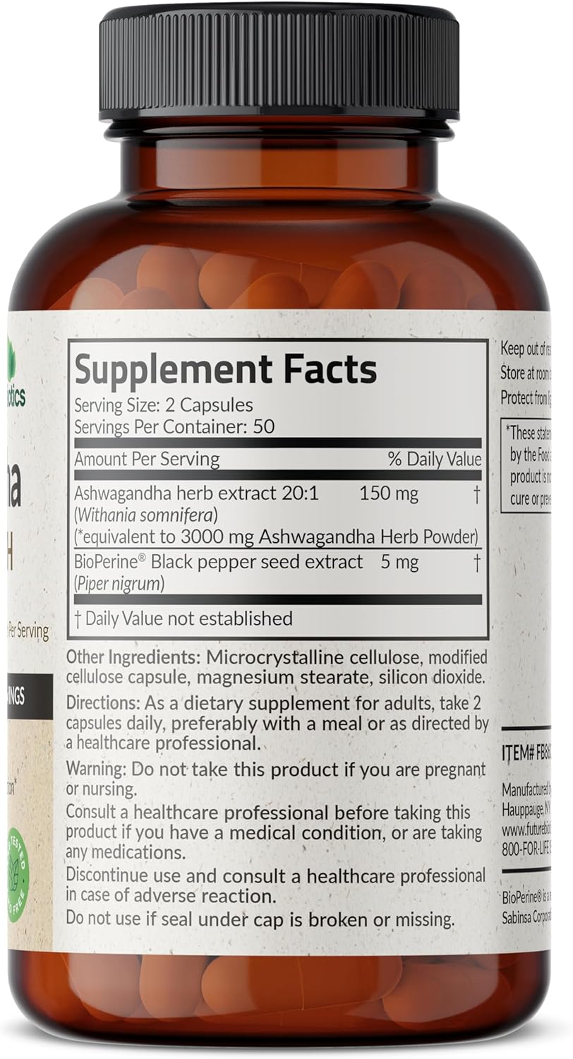 Ashwagandha Soporte extra fuerte para el estrés  100 cápsula