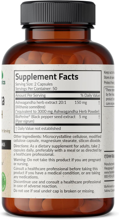 Ashwagandha Soporte extra fuerte para el estrés  100 cápsula