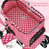 Carrito para mascotas MoNiBloom 3 en 1 con transportín desmontable