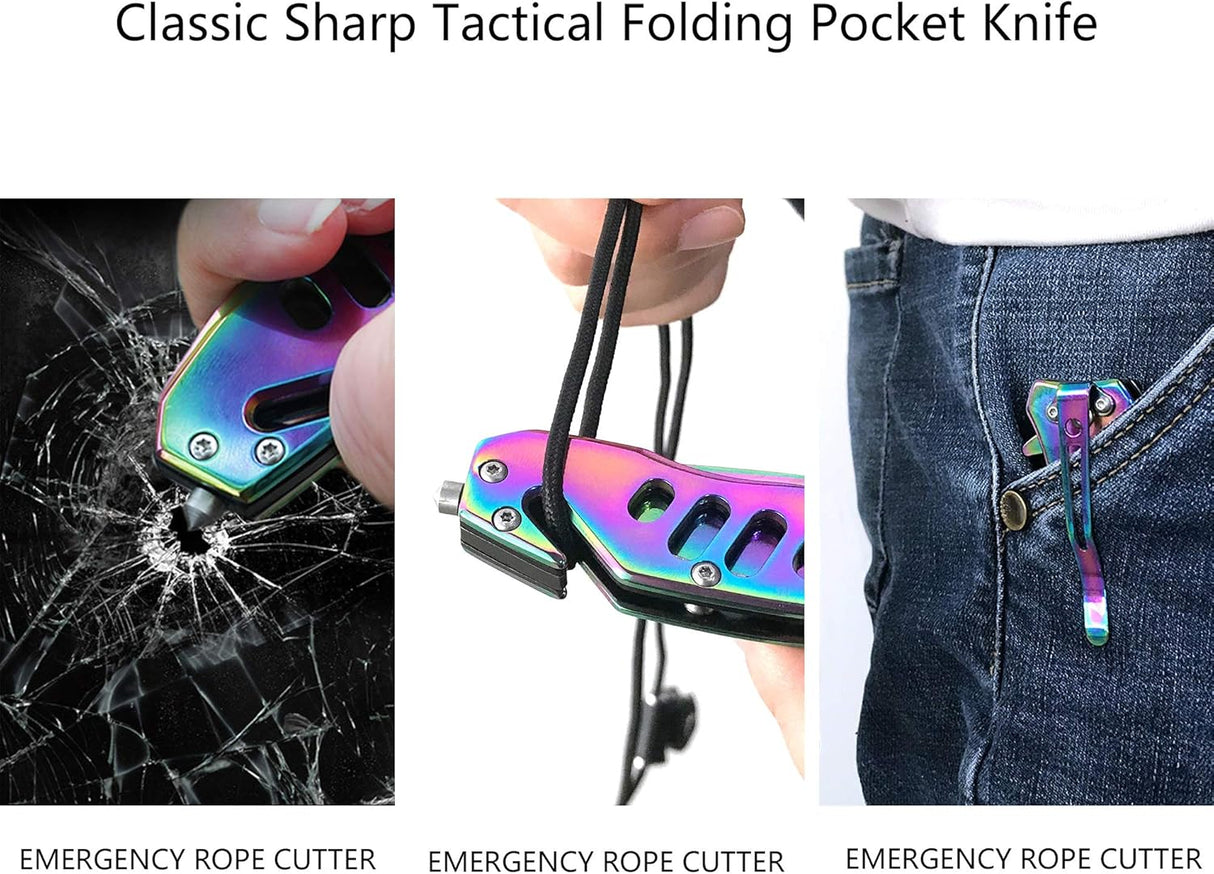 Cuchillo de bolsillo plegable con bloqueo de línea
