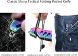 Cuchillo de bolsillo plegable con bloqueo de línea