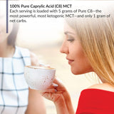 Suplemento Keto Elevate aceite puro C8 MCT en polvo 20 porc
