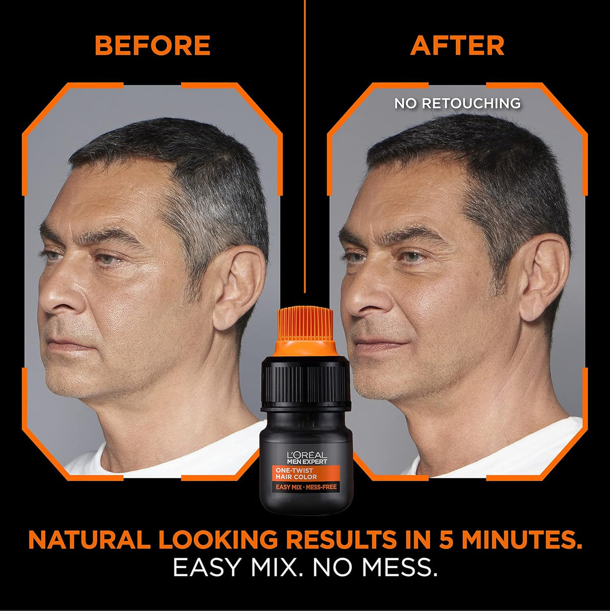 para cubrir canas, aplicación sencilla color marron L'Oreal