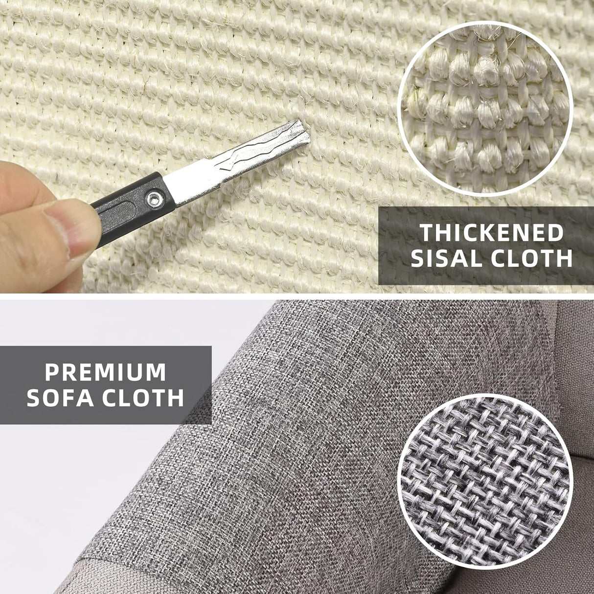 Protector de muebles para arañazos con sisal natural