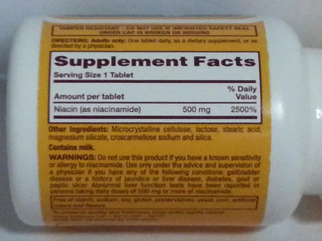 Rugby Niacinamida 500mg comprimidos 100ct - 3 Pack (3)