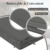 Basic Beyond Cojines para sillas de exterior para muebles de patio, impermeables, juego de 4 cojines de asiento de exterior de 19 x 19 pulgadas, cojines para sillas de patio con lazos y asa, color