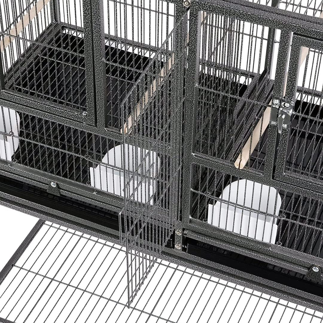 Jaula apilable de 42 pulgadas para cría de pájaros