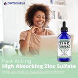 Suplementos Zinc líquido, gotas líquidas fáciles  4 onzas