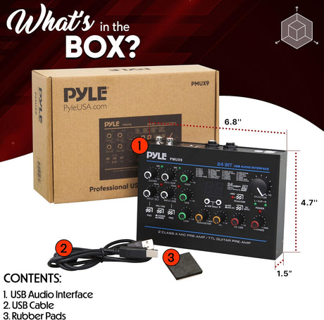 Amplificadores Interfaz de audio USB profesional PMUX9