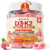 Vitamin D3 K2 Gummies 5000IU 10000IU Vegano 60u
