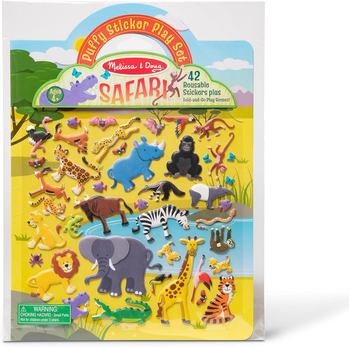 Juego de Stickers Reutilizables Safari, Melissa & Doug, 42 Piezas