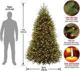 Árbol de Navidad artificial preiluminado 7.5 pies, modelo Dunhill Fir