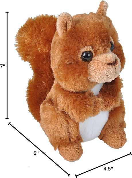 Peluche Ardilla Roja, Wild Republic, 7 pulgadas, Hug’ems