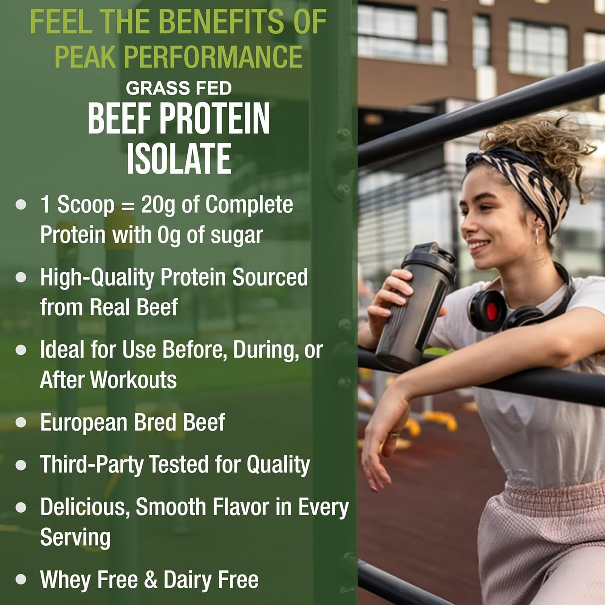 Proteína de Carne de Res 100% Sin Lactosa, Sabor Vainilla