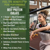 Proteína de Carne de Res 100% Sin Lactosa, Sabor Vainilla