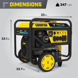 Generador portátil Champion 15,000W trifuel con arranque eléctrico