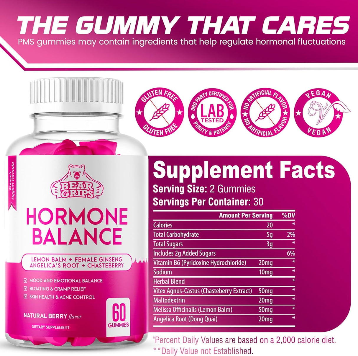 Equilibrio hormonal para mujeres para aliviar dolor