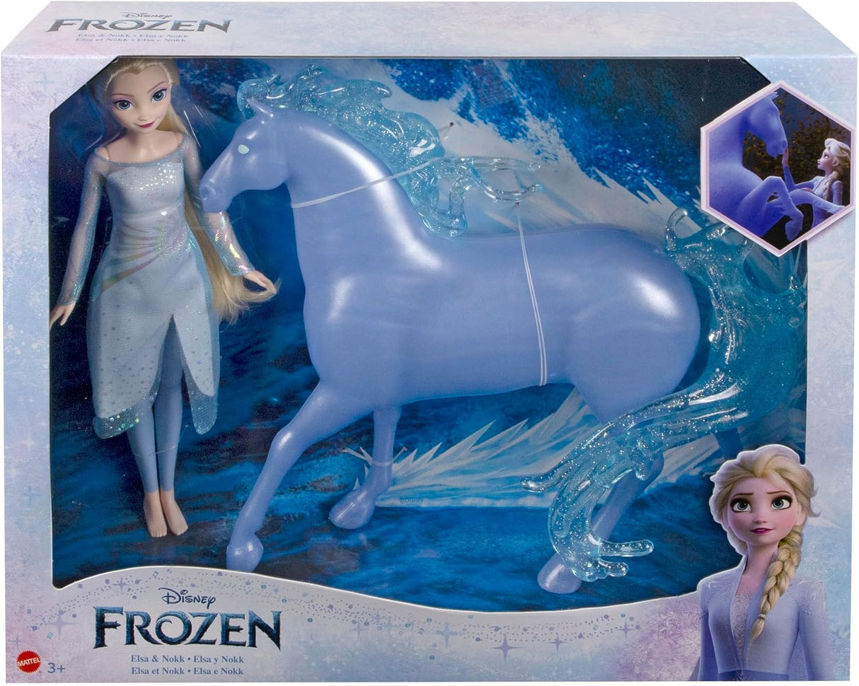 Juguetes Disney Frozen Mattel, Elsa y Nokk, Set de Moda y Figura