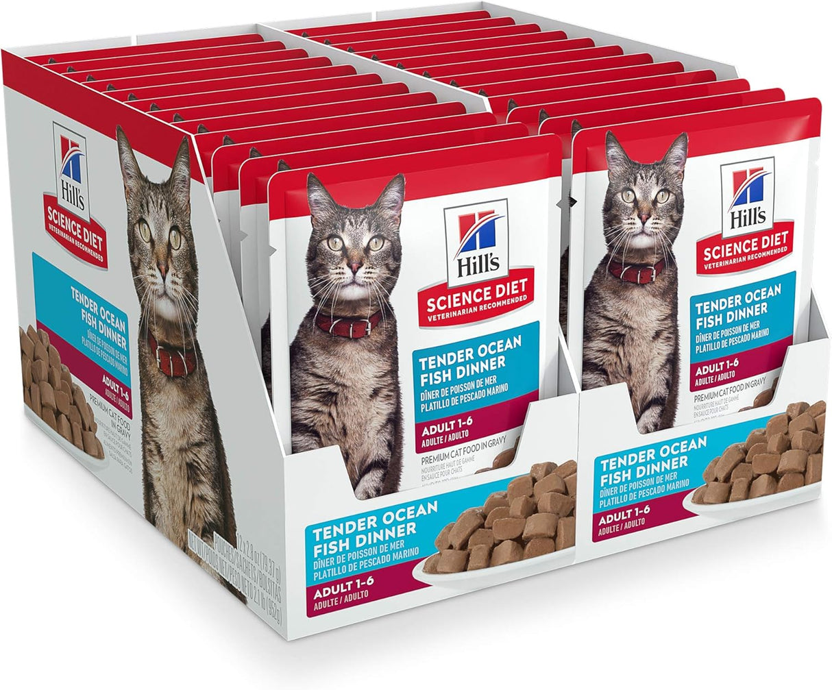 Alimento húmedo para gatos adultos pescado de océano