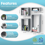 Estante Flotante Kaboon Set de 4, Cubos para Hogar y Comercio