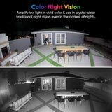 Cámara de seguridad exterior 2K, visión nocturna, modelo v2