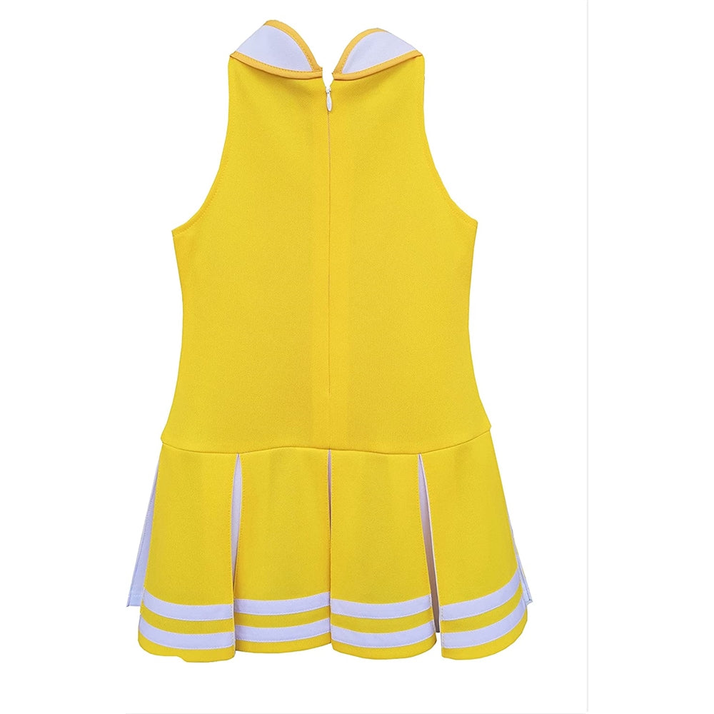 Disfraces de animadora para niñas talla S amarillo y blanco