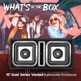 Parlante de caja de subwoofer dual PYLE PLSQ210BS