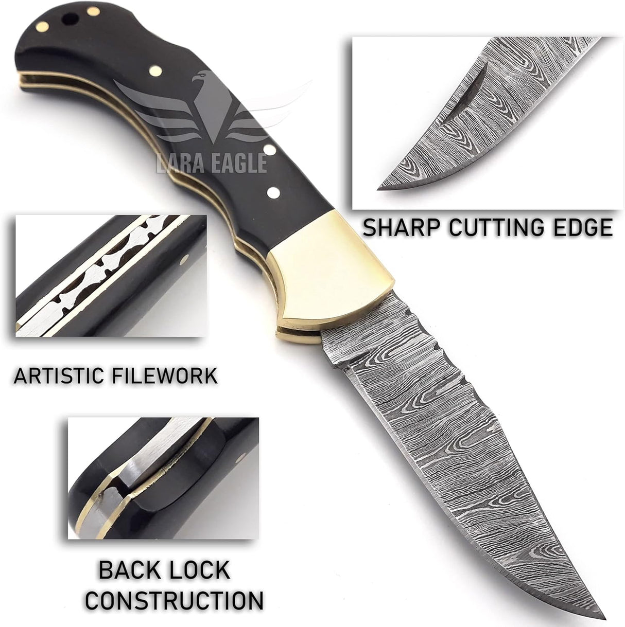 Cuchillo de bolsillo de 133 capas con afilador