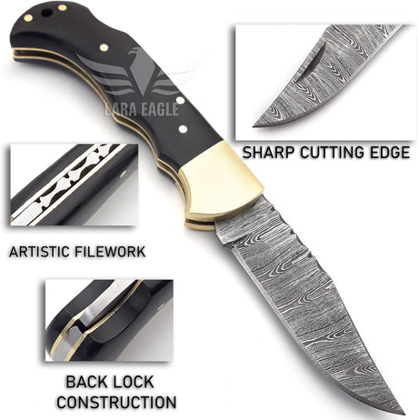 Cuchillo de bolsillo de 133 capas con afilador