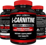 Suplemento L-carnitina, 120 tabletas con aminoácido