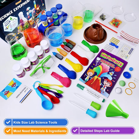 Kits de Ciencia 70 Experimentos S.T.E.M. para Niños y Niñas