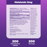 Tabletas de Melatonina 5 mg Natrol, Sabor Fresa, 200 tabletas