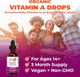 Suplemento Gotas líquidas orgánicas de vitamina A USDA