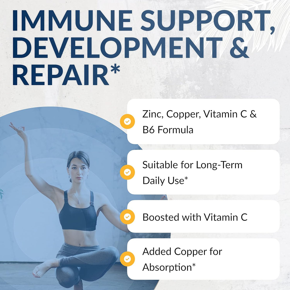 Suplementos Zinc equilibrado potente inmunológic 60 und
