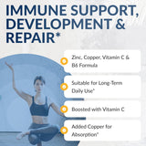 Suplementos Zinc equilibrado potente inmunológic 60 und